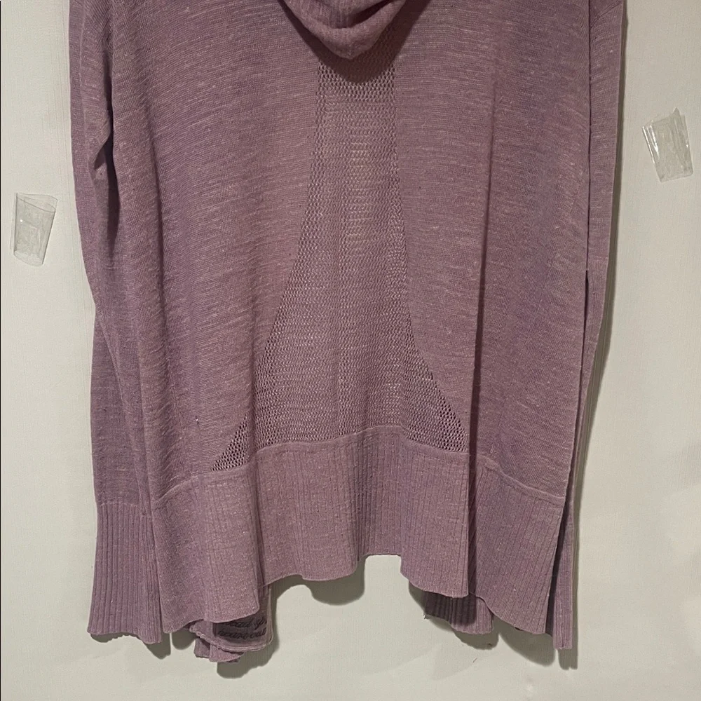 lululemon athletica Linen Blend Dusty Pink Light Hoodie Sweater Cardigan SZ M - Picture 13 of 15
